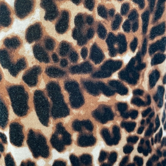 H&M Soft Brown and Cream Leopard Print Tank Bodycon Maxi Dress - Size XS - Picture 9 of 12